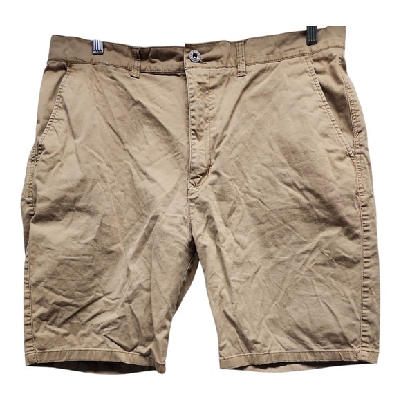 Free Planet Other - Free Planet Mens Shorts Size 38 Brown Cotton Blend Stretch‎ Casual Inseam Fit